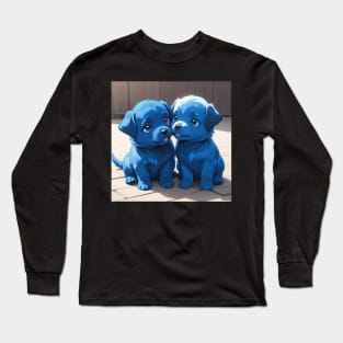 Cute blue puppies Long Sleeve T-Shirt